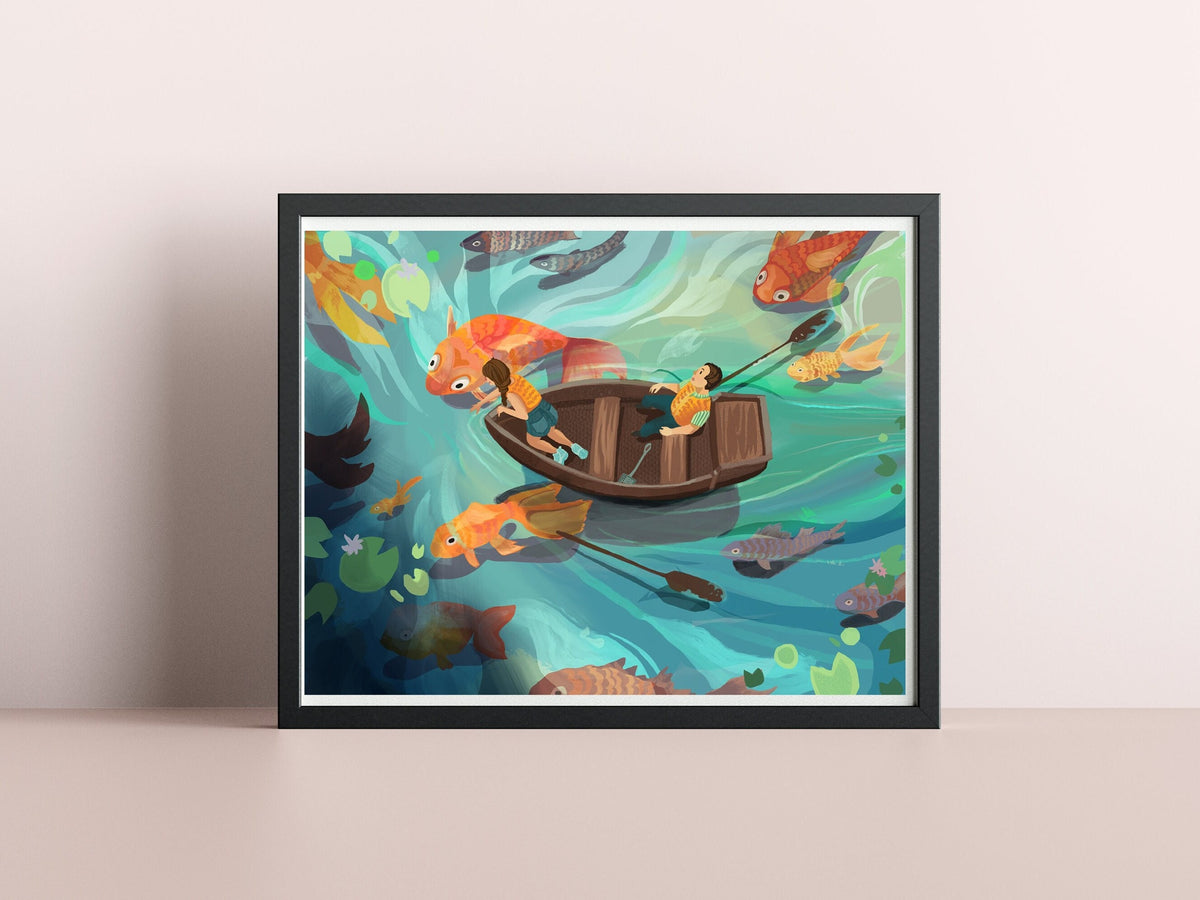 Where the Free Fish Swim Art Print